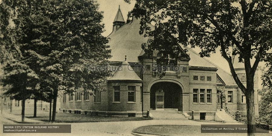 Postcard: Town Hall, Belmont, Massachusetts